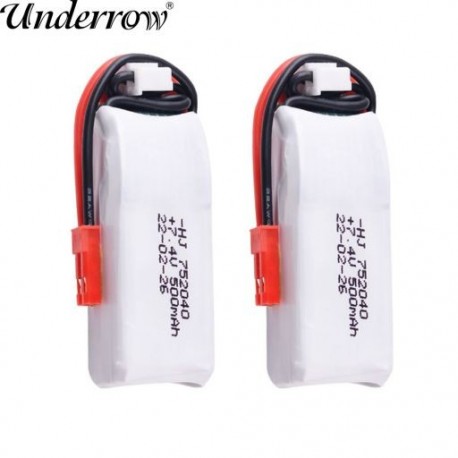 Szín: 1db - 1 / 2 / 5db HJ 2S 7.4V 500mah 35C Lipo akkumulátor JST csatlakozó Radiolink A560 Fix Wing Rc autós RC játékok