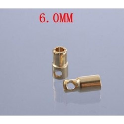 Szín: 6,0 mm - 40db/tétel 2,0mm 3,0mm 3,5mm 4,0mm 5,5mm 6,0mm 8,0mm Gold Bullet Banana csatlakozódugó ESC Lipo RC