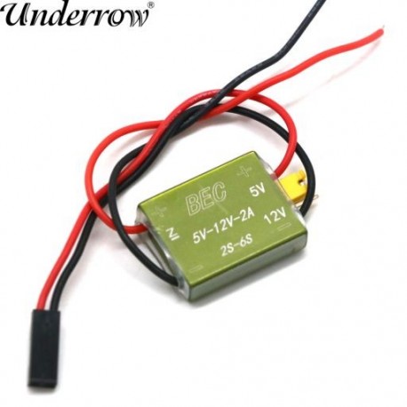 Szín: 1db - 5V / 12V 2S~6S RC UBEC 5V 3A legalacsonyabb RF zaj BEC teljes árnyékolás zavarásgátló kapcsoló szabályozó