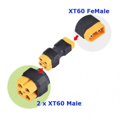 Szín: XT60-f - 2XT60-m - XT60 / T dugasz 2 dugasz 1 aljzatba / 1 dugasz 2 aljzat csatlakozó párhuzamos adapter autós