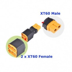 Szín: XT60-m - 2XT60-f - XT60 / T dugasz 2 dugasz 1 aljzatba / 1 dugasz 2 aljzat csatlakozó párhuzamos adapter autós
