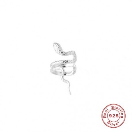 1 db bal fülcsipesz - 1 db 925 Sterling ezüst fülmandzsetta fülbevaló nőknek mini szerpentin fülbeszúrt fülcsipesz