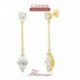 fehér - Crystal Line Fülbevaló Ezüst 925 Fülbevaló Női Csepp fülbevaló Fehér cirkónia Piercing Finom Ékszer 18K