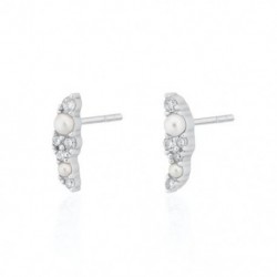 ezüst - 925 Sterling ezüst női fülbevaló cirkon INS Pearl divatos sokoldalú fülbevaló kolczyki srebrne 925 2023 Trend
