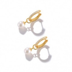 1 - Szintetikus Pearl Pendientes Plata 925 fülbevaló nőknek csepp fülbevaló Con Perlas esküvői parti porc 2022 trend