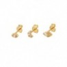 2 - 3 db szett Moon Eye 925 Sterling ezüst fülbevaló női fülbevalók Piercing Oreille 18K arany finom ékszer Aros