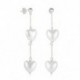 2 - Love Pearl 925 Sterling ezüst fülbevaló nőknek csepp fülbevaló piercing Oreille Pendientes Largos Huggie esküvői
