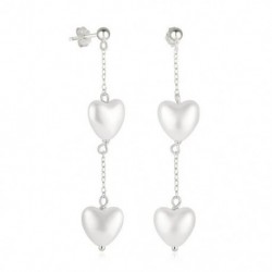 2 - Love Pearl 925 Sterling ezüst fülbevaló nőknek csepp fülbevaló piercing Oreille Pendientes Largos Huggie esküvői