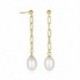 4 - Love Pearl 925 Sterling ezüst fülbevaló nőknek csepp fülbevaló piercing Oreille Pendientes Largos Huggie esküvői