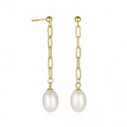 4 - Love Pearl 925 Sterling ezüst fülbevaló nőknek csepp fülbevaló piercing Oreille Pendientes Largos Huggie esküvői