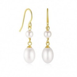 5 - Love Pearl 925 Sterling ezüst fülbevaló nőknek csepp fülbevaló piercing Oreille Pendientes Largos Huggie esküvői