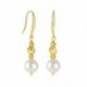 6 - Love Pearl 925 Sterling ezüst fülbevaló nőknek csepp fülbevaló piercing Oreille Pendientes Largos Huggie esküvői