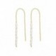8 - Love Pearl 925 Sterling ezüst fülbevaló nőknek csepp fülbevaló piercing Oreille Pendientes Largos Huggie esküvői