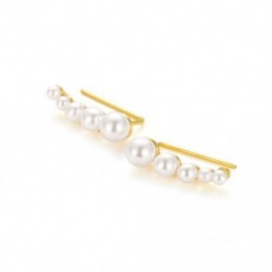 9 - Love Pearl 925 Sterling ezüst fülbevaló nőknek csepp fülbevaló piercing Oreille Pendientes Largos Huggie esküvői