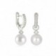 11 - Love Pearl 925 Sterling ezüst fülbevaló nőknek csepp fülbevaló piercing Oreille Pendientes Largos Huggie esküvői