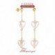 11 - Love Pearl 925 Sterling ezüst fülbevaló nőknek csepp fülbevaló piercing Oreille Pendientes Largos Huggie esküvői