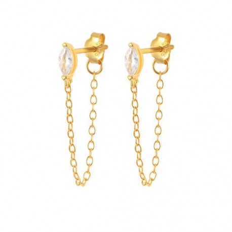 1 - White Crystal 925 Sterling ezüst fülbevaló nőknek csepp fülbevaló Pendientes Largos Mujer piercing party ékszer
