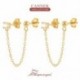 3 - White Crystal 925 Sterling ezüst fülbevaló nőknek csepp fülbevaló Pendientes Largos Mujer piercing party ékszer