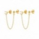 4 - White Crystal 925 Sterling ezüst fülbevaló nőknek csepp fülbevaló Pendientes Largos Mujer piercing party ékszer