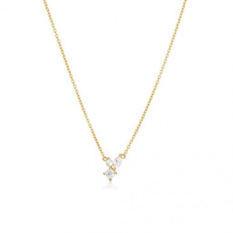 4 - Pearl Bojt nyaklánc Női 925 Sterling Ezüst Choker Pendente Hosszú lánc Esküvői Ékszerek Luxus Finom Ékszer 18K
