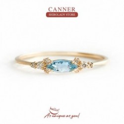 6 mm - 925 sterling ezüst női egyszerű divat gyűrű біжутрія 18K arany gyűrű lányoknak drágakő finom ékszerek
