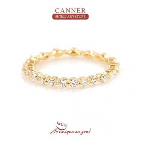 8 mm - 1 db 925 sterling ezüst női gyűrű 18 karátos arany minimalista prémium jegygyűrű, ajándék finom ékszer