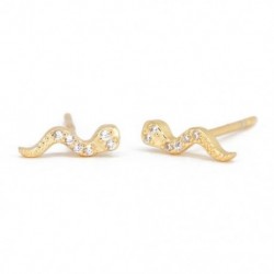 3 (2 db) - Bojt láncok türkiz gyémánt fülbevaló nőknek 925 sterling ezüst piercing fülbevaló pendientes esküvői