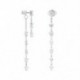 9 (2 db) - Bojt láncok Türkiz gyémánt fülbevaló nőknek 925 sterling ezüst piercing fülbevaló pendientes esküvői