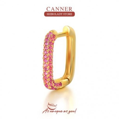 2 - 1 db ezüst 100%    925 ékszer Fülbevaló Női Fülbevaló Női Karika Fülbevaló Piercing Party 18K Gold 2023 Trend