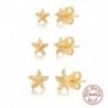 5 - 3db/szett Csillag virág cirkon fülbevaló nőknek 925 sterling ezüst fülbevaló karika Pendientes Plata esküvői