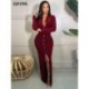 Szín: barna M - Elegáns, egyszerű tömör bársonyos, hosszú partiruha női egysoros elöl magas hasított Vestidos Vintage