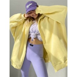 Szín: sárga One Size - Akaily őszi téli fekete cipzáras kapucnis pulóverek nőknek 2022 bő kapucnis hosszú ujjú szürke