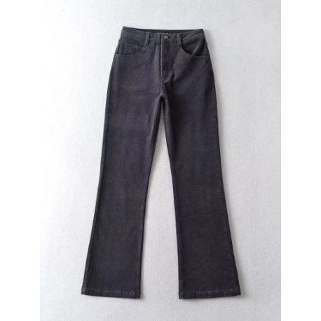 Szín: sötétszürke L - Akaily őszi tél barna kordbársony nadrág női divat, 2022 magas derekú, flare buggyos nadrág