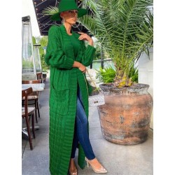 Szín: zöld L - Akaily őszi fekete kötött női pulóver 2022-es divatos női laza, hosszú ujjú, Y2k felsők, női, alkalmi