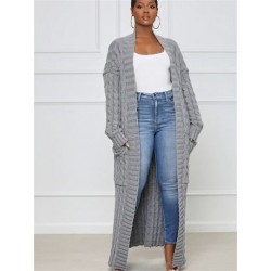 Szín: szürke L - Akaily őszi fekete kötött női pulóver 2022-es divatos női laza, hosszú ujjú, Y2k felsők, női,