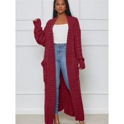 Szín: Burgundy L - Akaily őszi fekete kötött női pulóver 2022-es divatos női laza, hosszú ujjú, Y2k felsők, női,