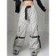 Szín: szürke S - Akaily Fall Streetwear Cargo Baggy Pants Női 2022 Magas derekú Zsebek Nadrágok Női Szürke Egyenes öv