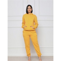 Szín: sárga XL - Akaily fekete tréningruha, női, 2 részes, kétrészes készletek, őszi ruhák, 2022, sárga hosszú ujjú