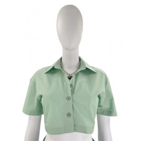 Szín: zöld XL - Akaily őszi fekete utcai póló nőknek, 2022. Lehajtható gallérral felfelé gombos rövid ujjú pólók