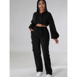 Szín: fekete L - Akaily barna tréningruha 2, kétrészes készletek, női őszi ruhák, 2022-es melegítőruhák, fekete,