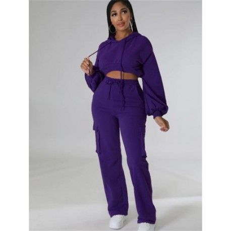 Szín: lila L - Akaily barna tréningruha 2, kétrészes készletek, női őszi ruhák, 2022-es pulóverek, fekete hosszú ujjú