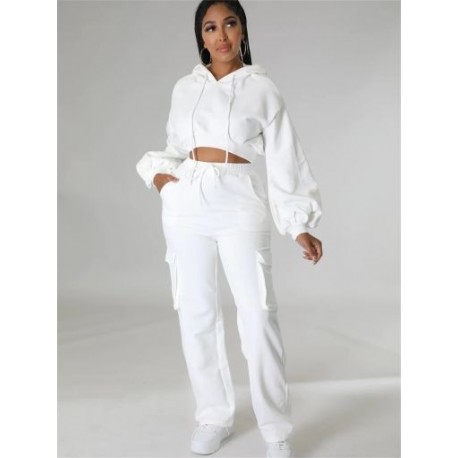 Szín: fehér L - Akaily barna tréningruha 2, kétrészes készletek, női őszi ruhák, 2022-es pulóverek, fekete hosszú