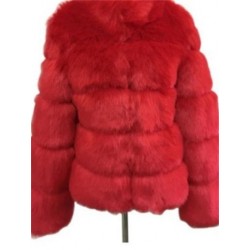 Szín: élénkpiros XXL - Akaily őszi téli műszőrme női divat 2022 kapucnis hosszú ujjú téli bunda dzsekik női fekete