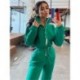 Szín: zöld L - Akaily őszi fekete barna kombinék női fitnesz egyrészes alkalmi ruhák 2022 hosszú ujjú bandage jumpsuit