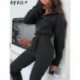 Szín: zöld L - Akaily őszi fekete barna kombinék női fitnesz egyrészes alkalmi ruhák 2022 hosszú ujjú bandage jumpsuit