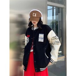 Szín: fekete XL - Akaily Fall Streetwear kabát nőknek 2022 hosszú ujjú felsők dzsekik női patchwork alkalmi Pu bőr