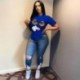 Szín: fehér XL - Akaily Summer Fashion Graphic pólók O nyakú, rövid ujjú nyomtatott Crop Top Női Streetwear Club fekete