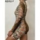 Szín: MULTI M - Akaily Summer Sexy Leopard Print Jumpsuit Női Rave Outfit 2022 Hosszú ujjú Hollow Out Rompers Női Bodycon