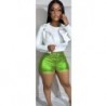 Szín: világoszöld XL - Akaily Summer Streetwear Solid Booty Shorts Outfitek Női 2023 Magas derekú rövidnadrág Fehér