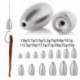 Szín: 35g - Hot Sale Fishing Wolfram Fall Sinker Tear Drop Shot Súly Gyorskioldó öntőzsinór süllyesztő kiegészítő